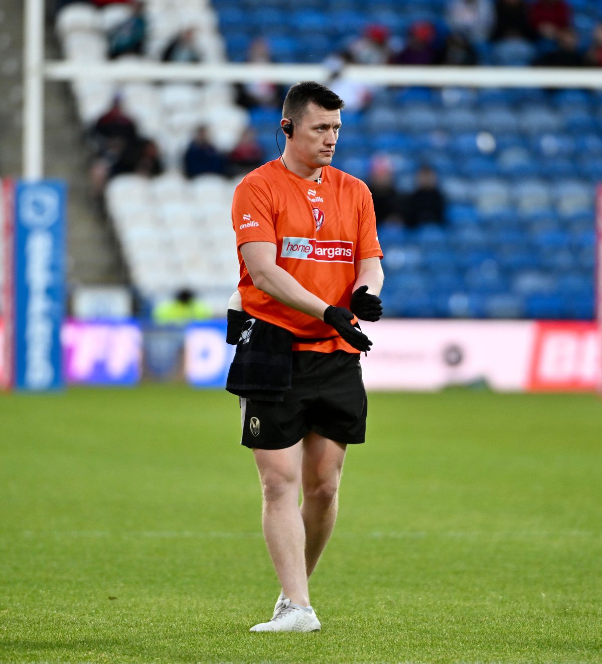 JD Abram working pitch-side on match day